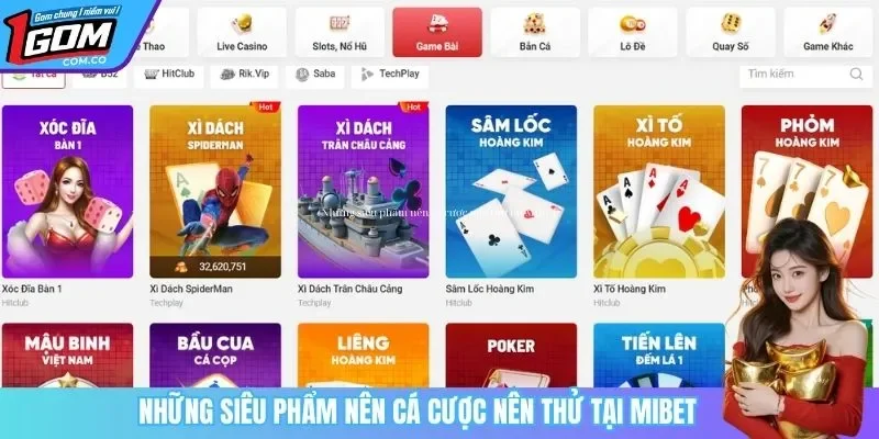 Những siêu phẩm nên cá cược nên thử tại MIBET